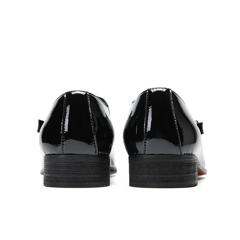 Men’s Patent Leather & Suede Oxford Shoes