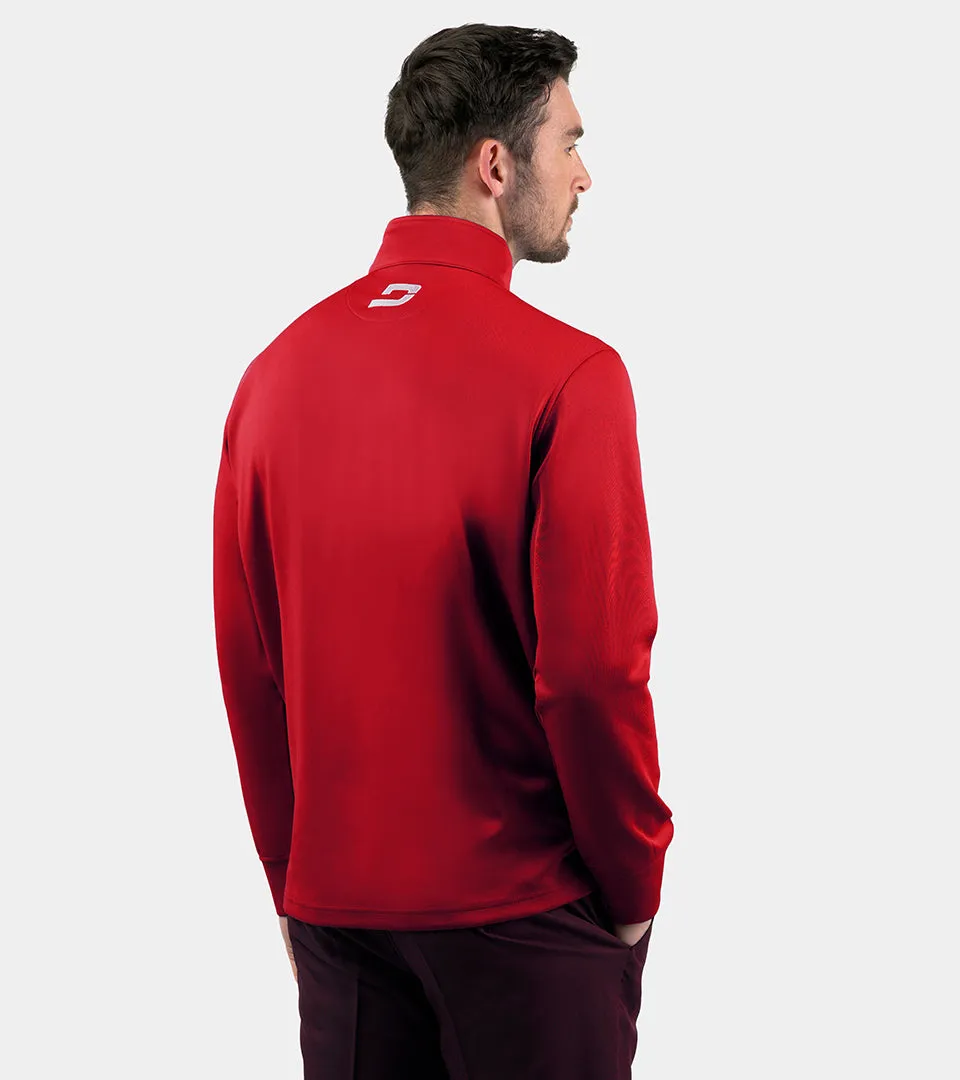 MEN'S ULTRA BLEND GOLF MIDLAYER 1/4 ZIP - RED