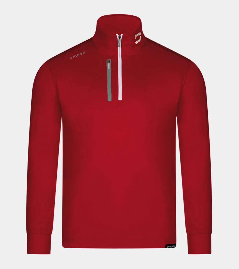 MEN'S ULTRA BLEND GOLF MIDLAYER 1/4 ZIP - RED