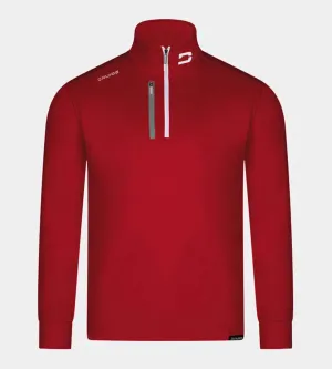 MEN'S ULTRA BLEND GOLF MIDLAYER 1/4 ZIP - RED