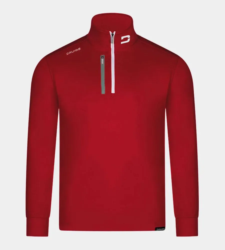 MEN'S ULTRA BLEND GOLF MIDLAYER 1/4 ZIP - RED