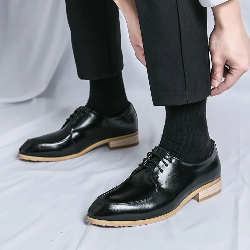 Men's Wedding Leather Shoes Formal Shoes White Lace Up Dress Shoes Oxfords Fashion Retro Elegant Office Leisure Work Footwear