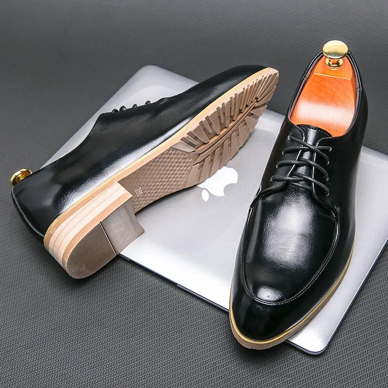 Men's Wedding Leather Shoes Formal Shoes White Lace Up Dress Shoes Oxfords Fashion Retro Elegant Office Leisure Work Footwear