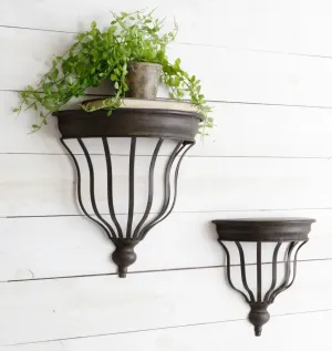 Metal Vintage Architecture Accent Shelves