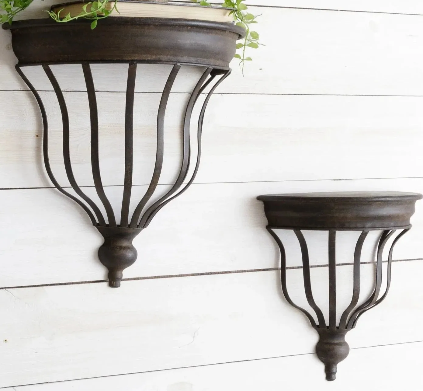 Metal Vintage Architecture Accent Shelves