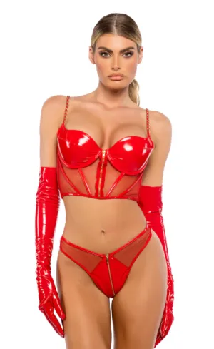 Midnight Minx 2-Piece Bustier Set - LI749