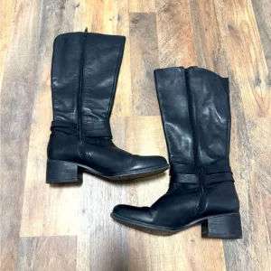 Naturalizer Women's Knee HighBoots Black Leather Size 8.5
