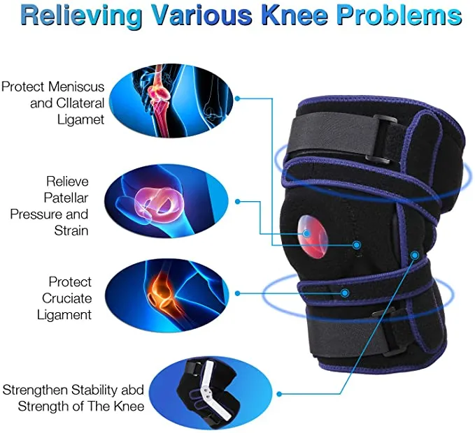 New Nvorliy Plus Size Hinged Knee Brace Dual Strap Patellar Stabilization Design & High-Level Support For Arthritis, ACL, LCL, MCL, Meniscus Tear, TDislocation, Post-Surgery Recovery Fit Men & Women, Sz 2X!