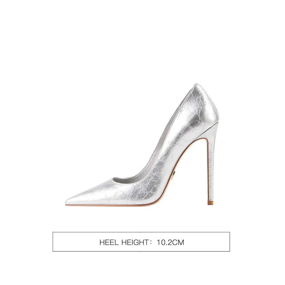 New single  pointed toe patent leather sexy women's  all-match stiletto high heels