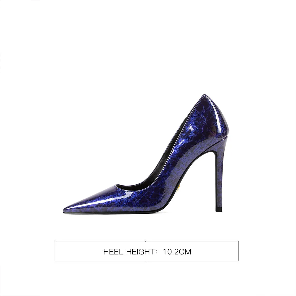 New single  pointed toe patent leather sexy women's  all-match stiletto high heels