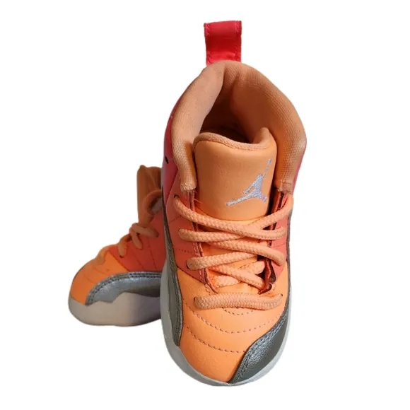 NIKE AIR JORDAN 12 RETRO SUNRISE RACER PINK MANGO 819666-602 SIZE 5C