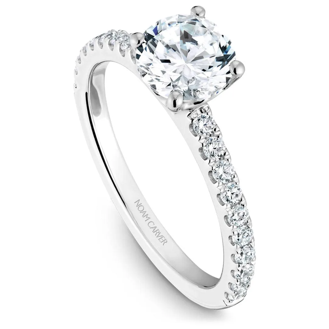 Noam Carver 14kt White Gold Round Solitaire