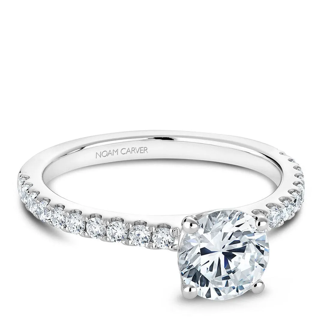 Noam Carver 14kt White Gold Round Solitaire