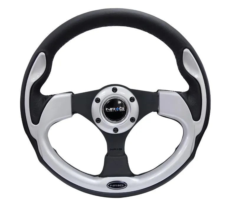 NRG RST-001SL 320mm Silver Reinforced Racing Steering Wheel