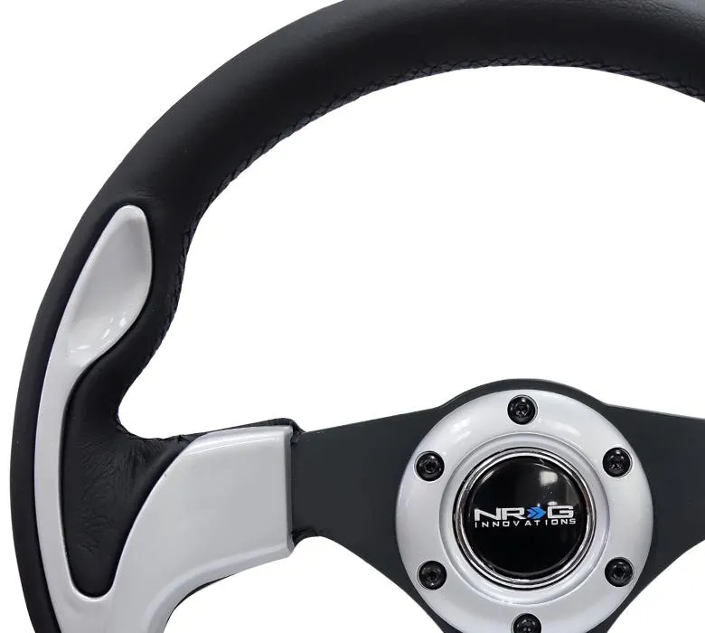 NRG RST-001SL 320mm Silver Reinforced Racing Steering Wheel