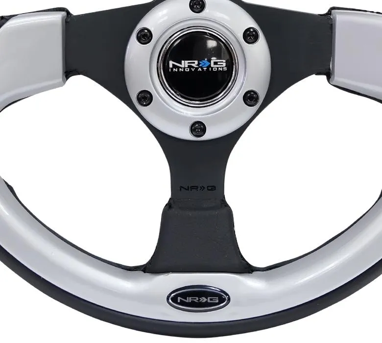 NRG RST-001SL 320mm Silver Reinforced Racing Steering Wheel