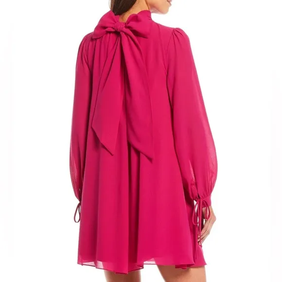 NWT $199 Badgley Mischka Gigi Dress Wine Size 2 to 4