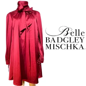NWT $199 Badgley Mischka Gigi Dress Wine Size 2 to 4