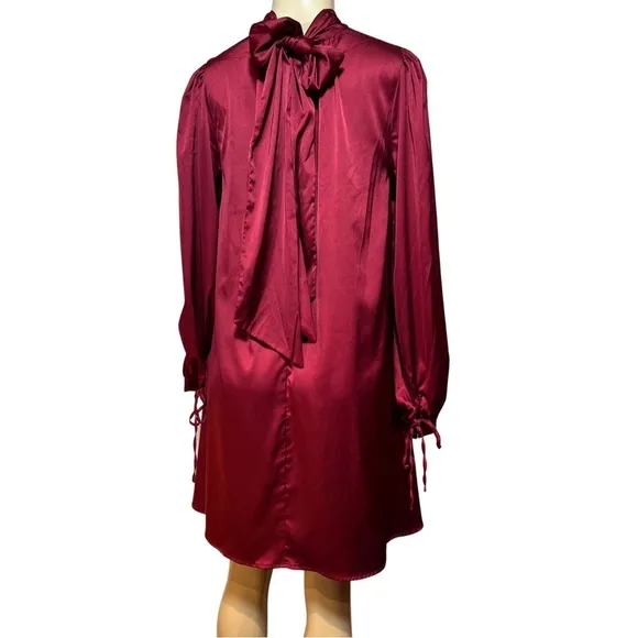 NWT $199 Badgley Mischka Gigi Dress Wine Size 2 to 4