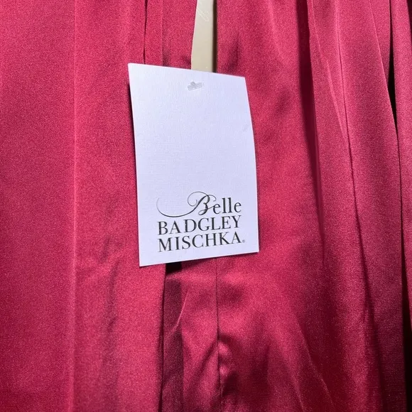 NWT $199 Badgley Mischka Gigi Dress Wine Size 2 to 4