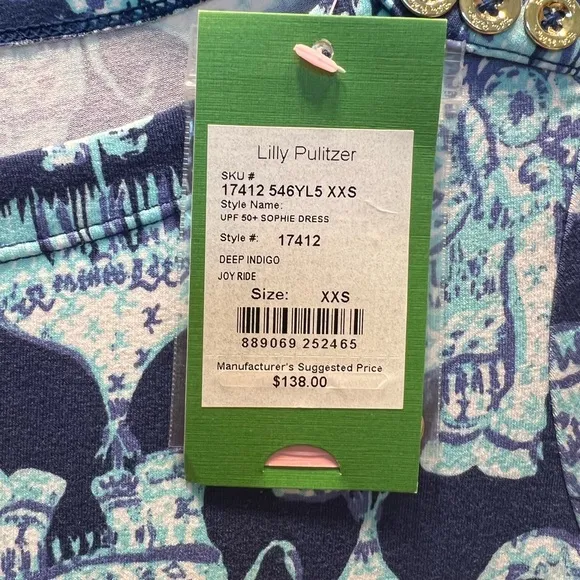 NWT Lilly Pulitzer Sophie Dress Joy Ride, Size XXS