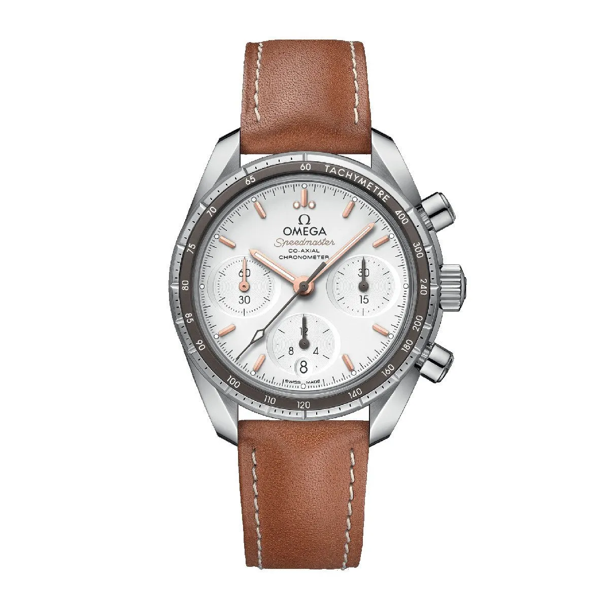 OMEGA SPEEDMASTER CO-AXIAL 18MM TAN LEATHER STRAP