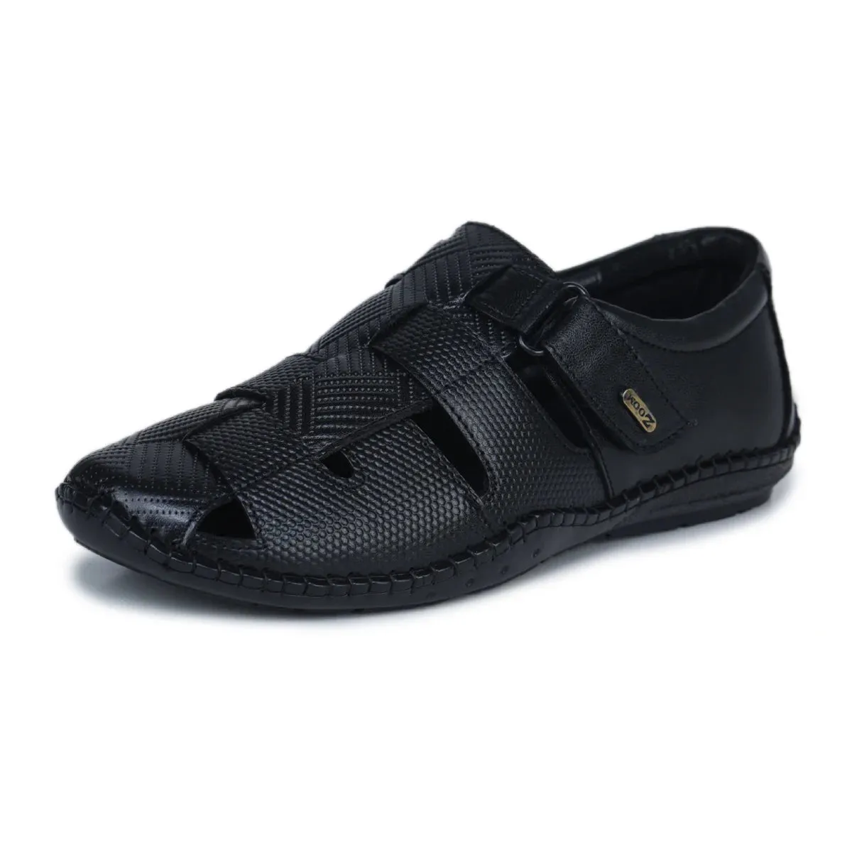 Original Leather Sandals for Men – 1901 with Mat Weave Design & Cushioned Insole