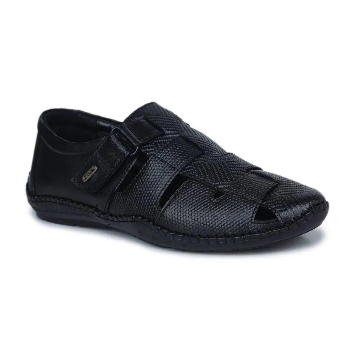 Original Leather Sandals for Men – 1901 with Mat Weave Design & Cushioned Insole