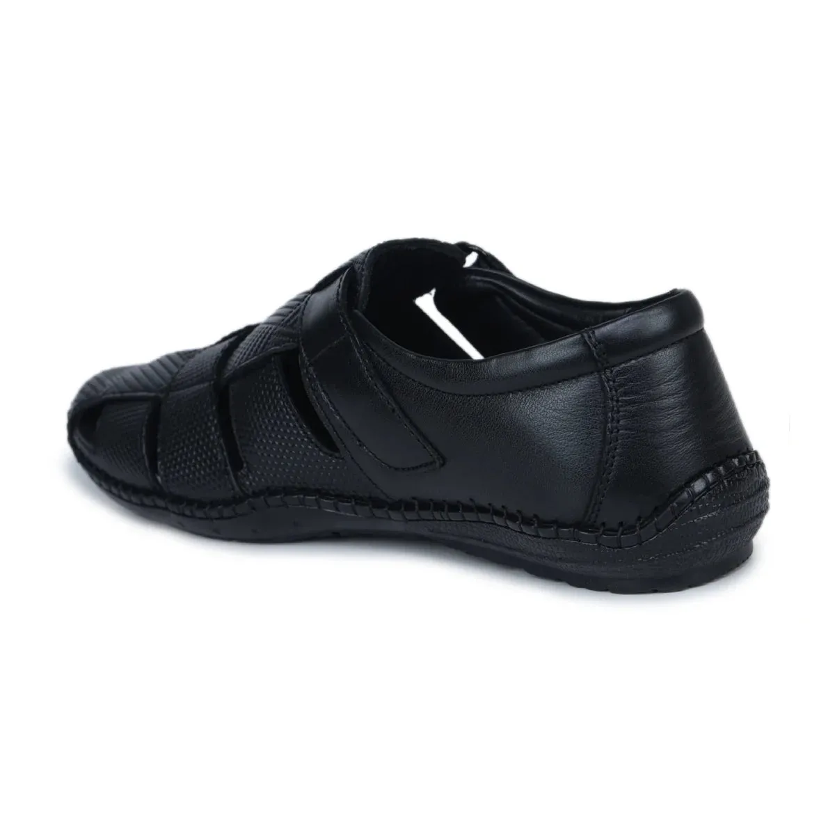 Original Leather Sandals for Men – 1901 with Mat Weave Design & Cushioned Insole