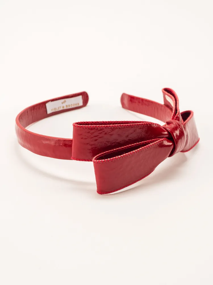 Paige Bow Headband - Red