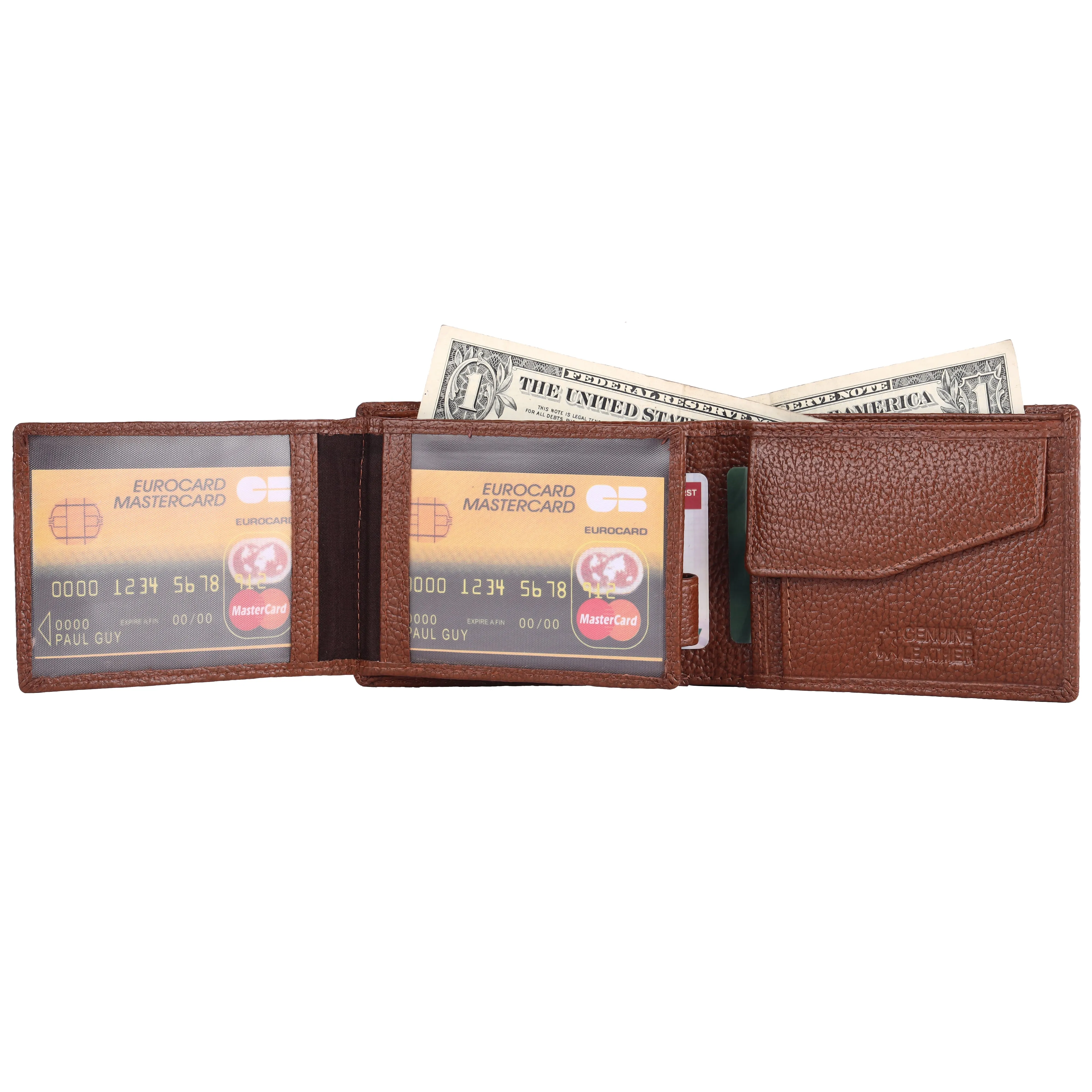 Pebble Texture 12 Card Billfold Coin Pocket Wallet #1426C