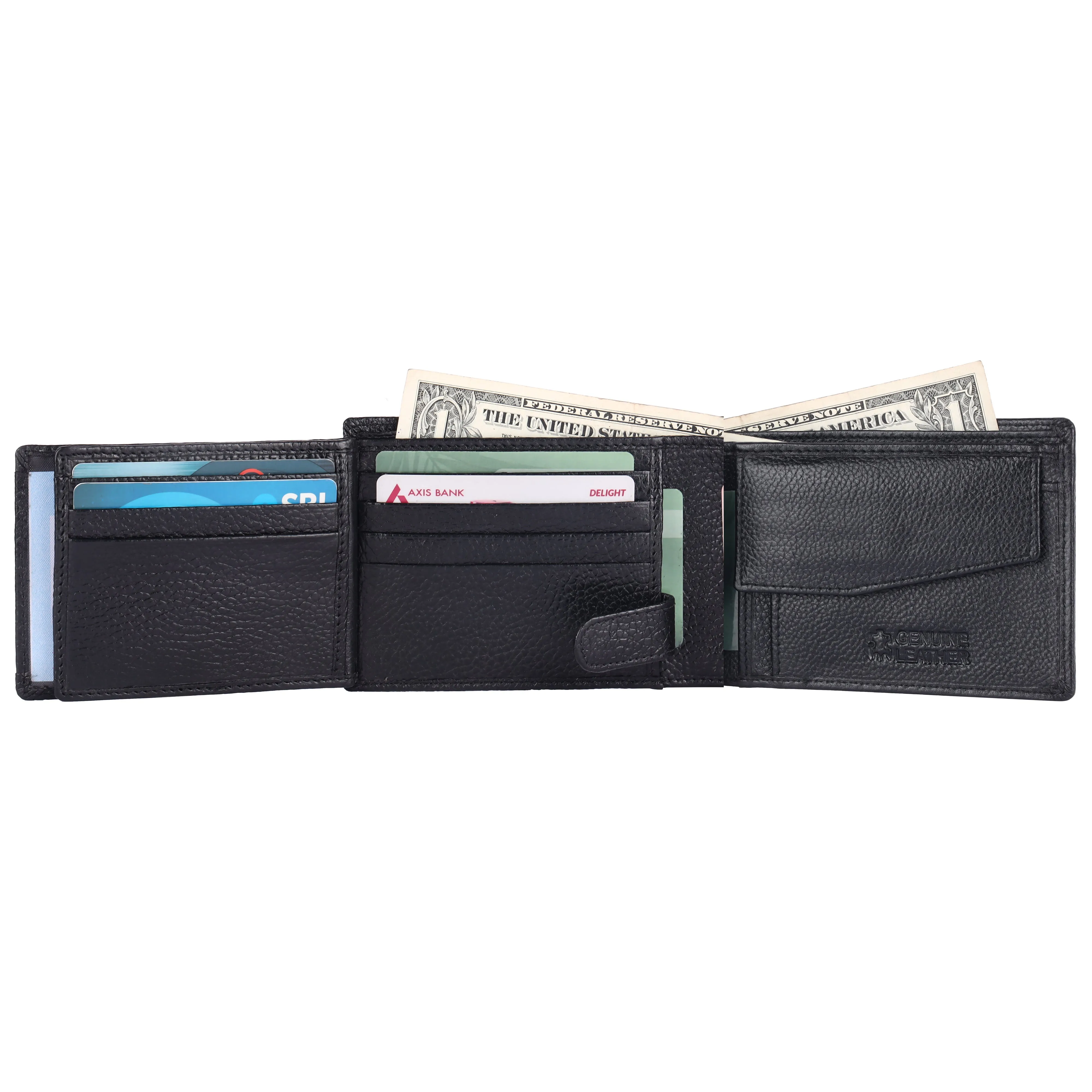 Pebble Texture 12 Card Billfold Coin Pocket Wallet #1426C