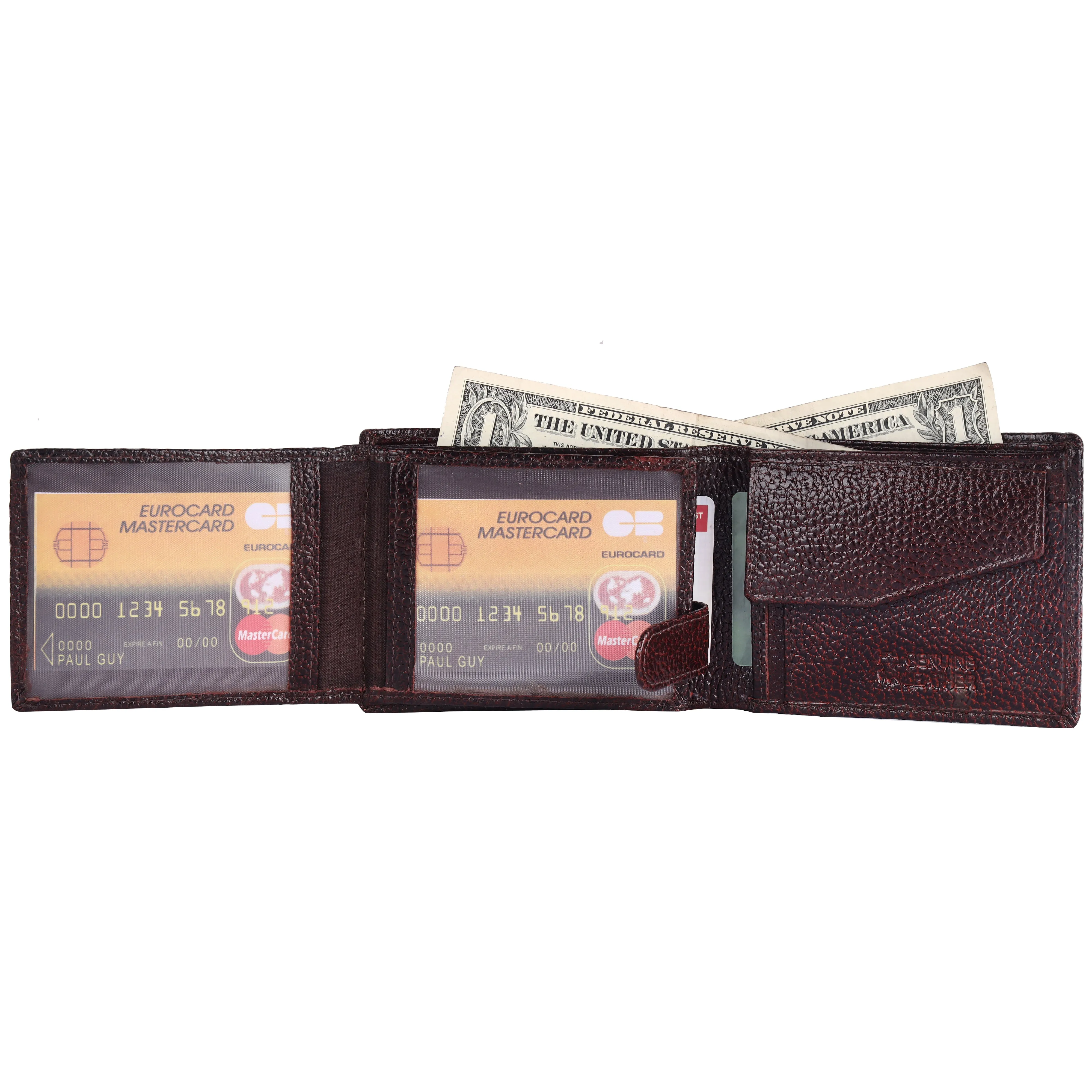 Pebble Texture 12 Card Billfold Coin Pocket Wallet #1426C
