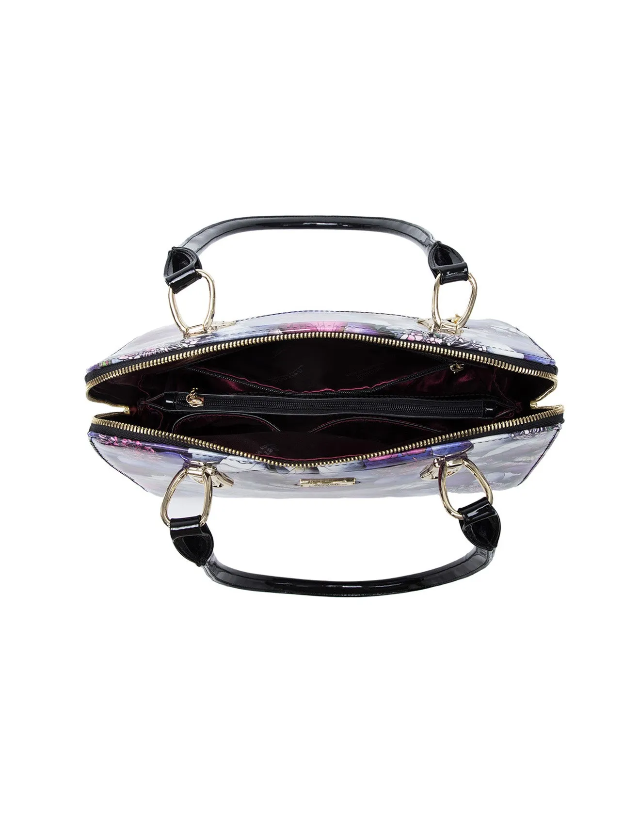 PETULA LGE PATENT LEATHER HANDBAG- SF10-7573-SALE