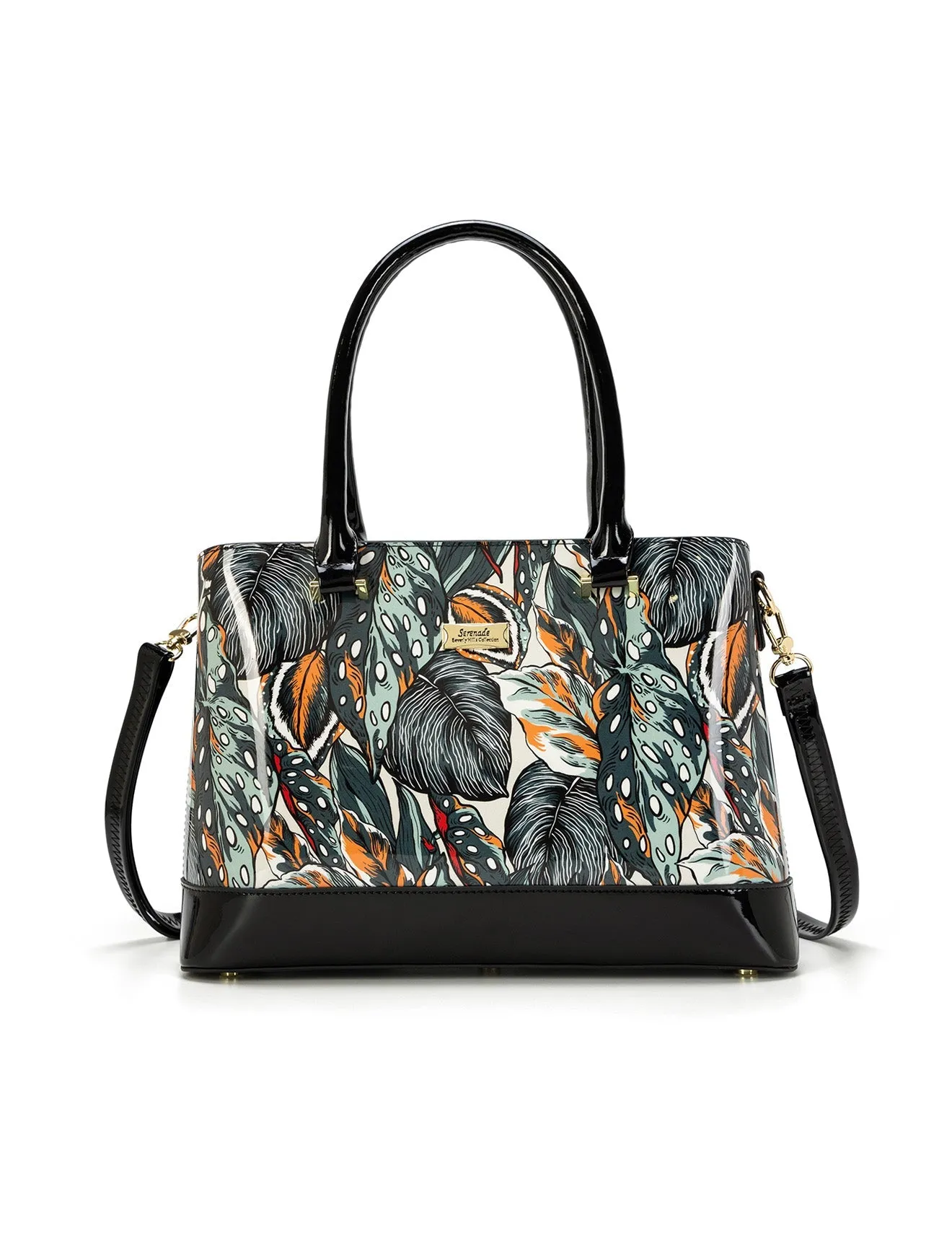 PHYLLIS PATENT LEATHER GRIP HANDLE BAG- SN82-0820-SALE