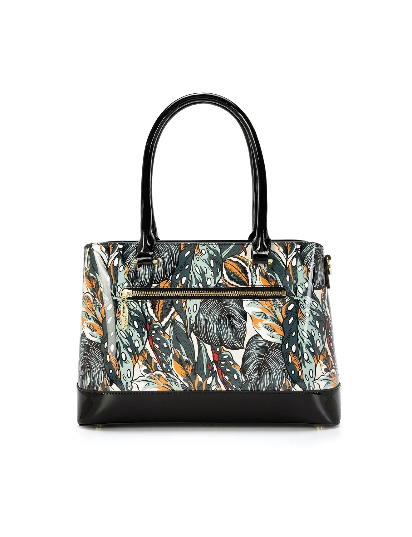 PHYLLIS PATENT LEATHER GRIP HANDLE BAG- SN82-0820-SALE