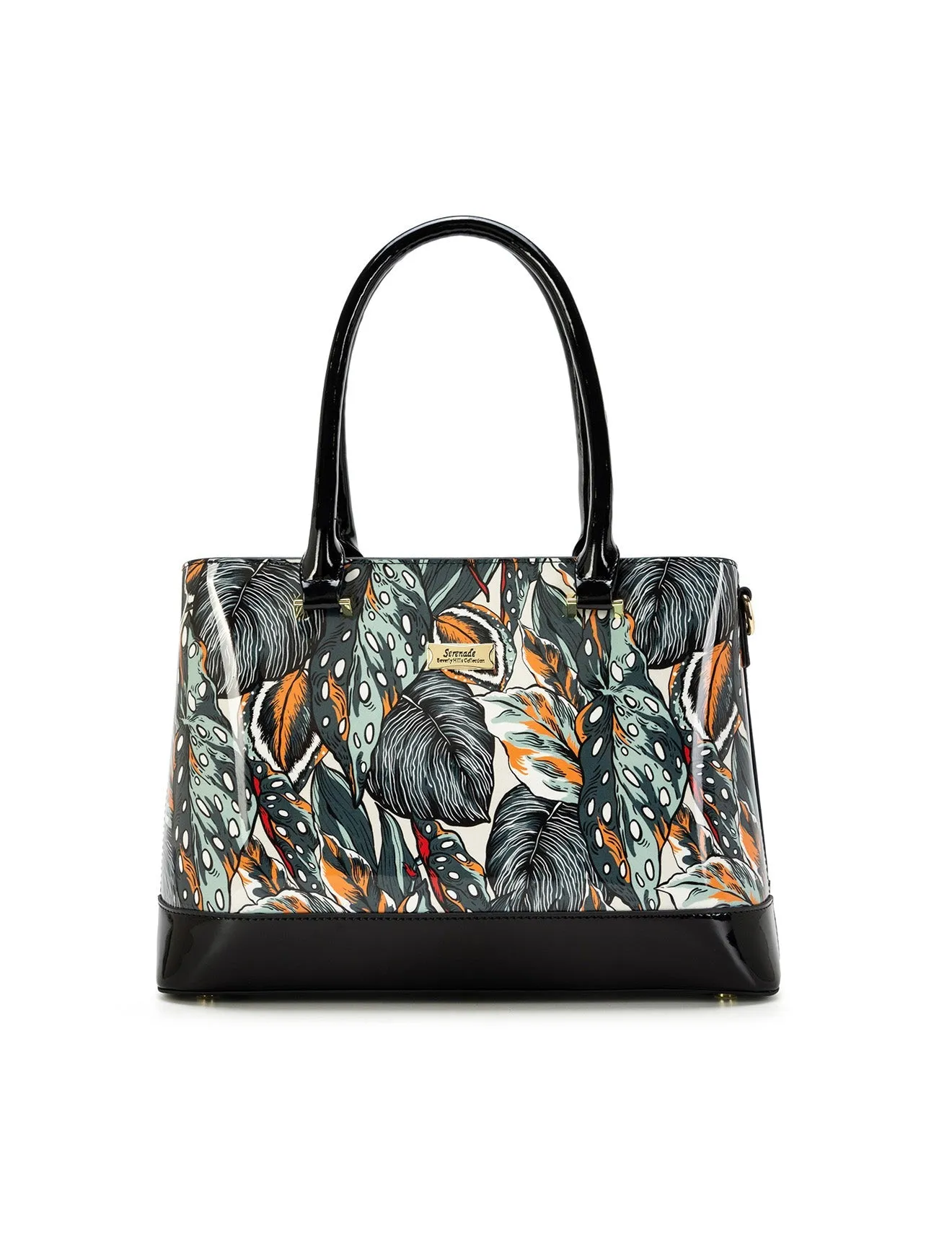 PHYLLIS PATENT LEATHER GRIP HANDLE BAG- SN82-0820-SALE