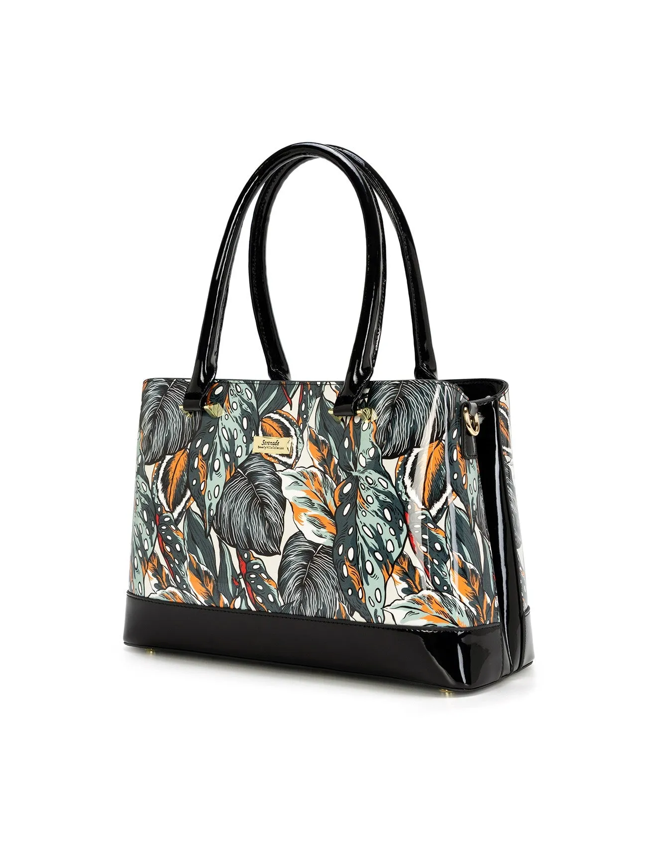 PHYLLIS PATENT LEATHER GRIP HANDLE BAG- SN82-0820-SALE
