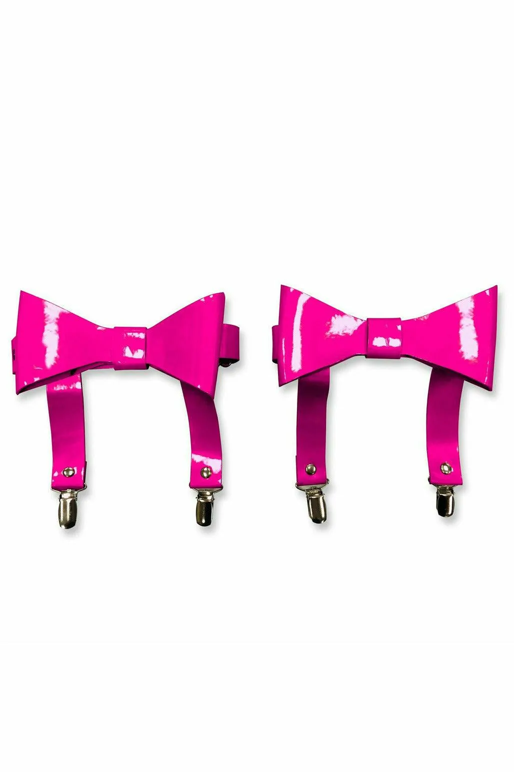 Pink Patent Garters (set of 2)