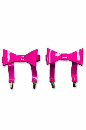 Pink Patent Garters (set of 2)