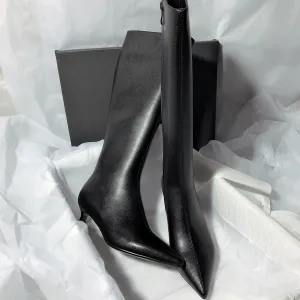 popular pointed but knee boots knight Korean version fine heel temperament side zipper high boots