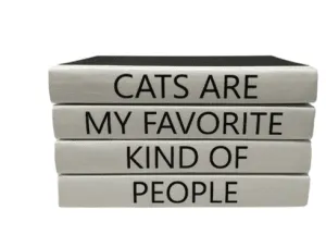 "CATS ARE MY FAVORITE KIND OF PEOPLE" Quote Book Stack