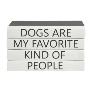 "DOGS ARE MY FAVORITE KIND OF PEOPLE" Quote Book Stack