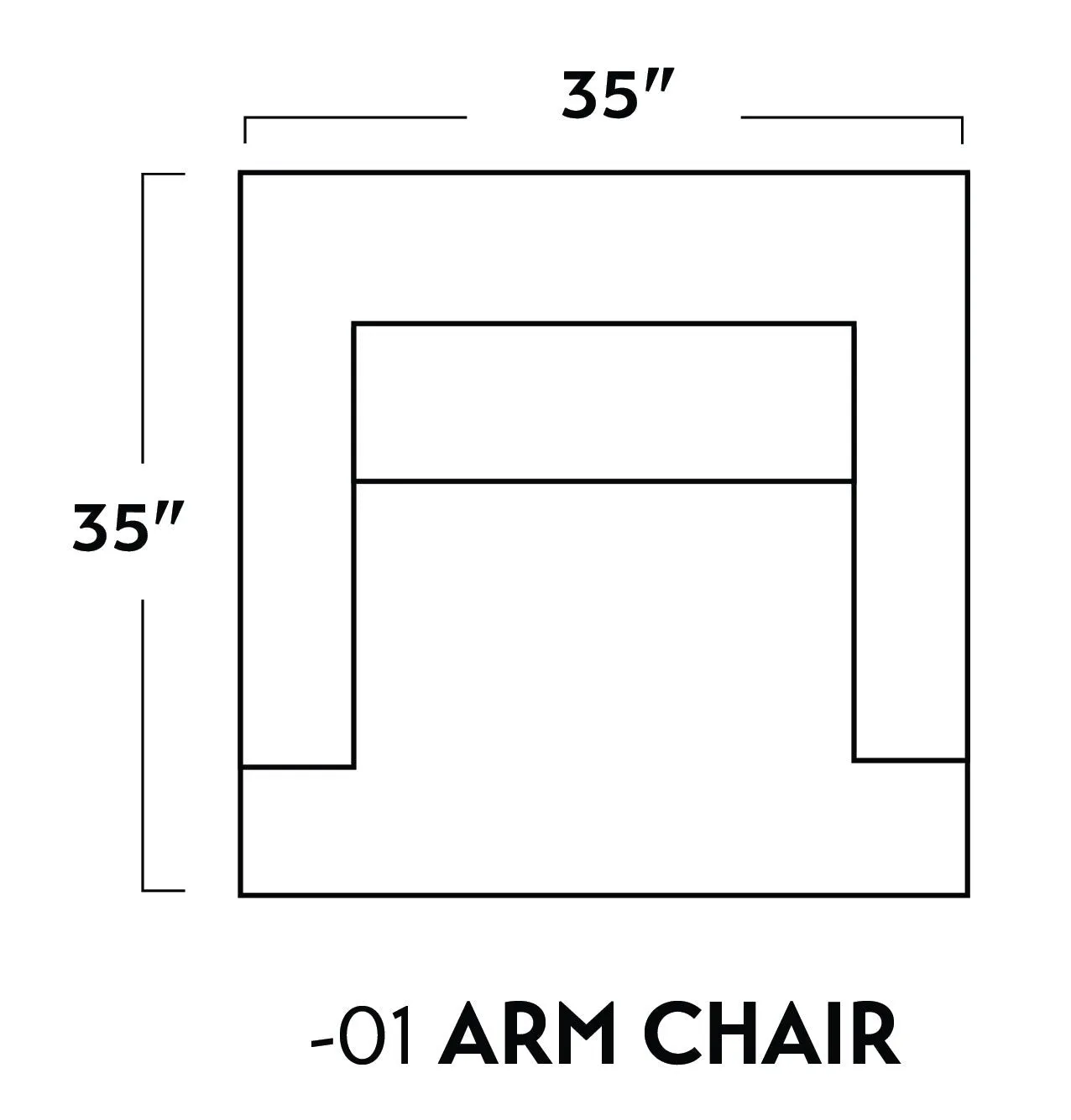 Rainey 35" Leather Arm Chair