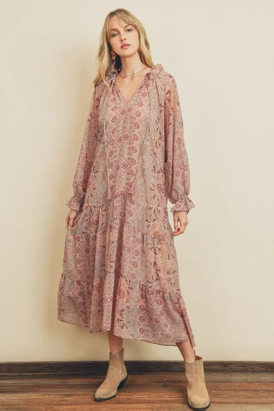 Raya Ruffle Boho Dress