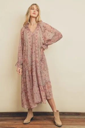 Raya Ruffle Boho Dress