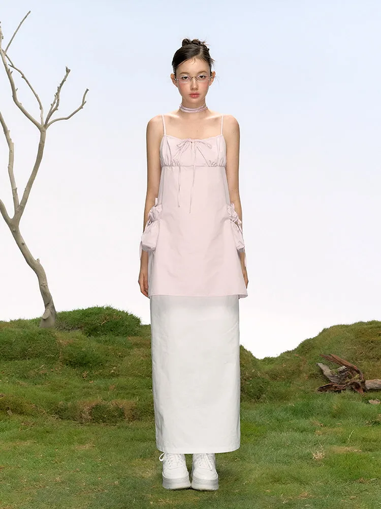Ribbon Pocket Bustier Dress