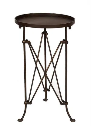 ROUND METAL ACCENT TABLE