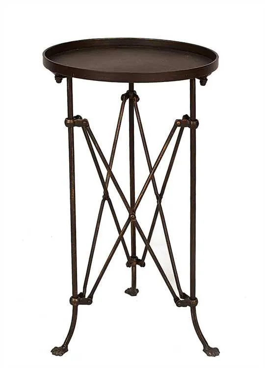 ROUND METAL ACCENT TABLE