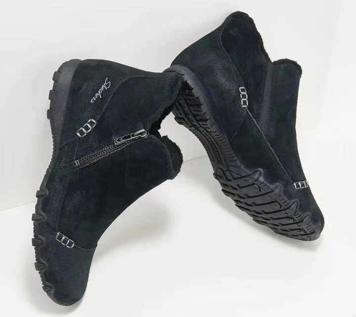 Round Toe Free Size Faux Fur Women's Shoes